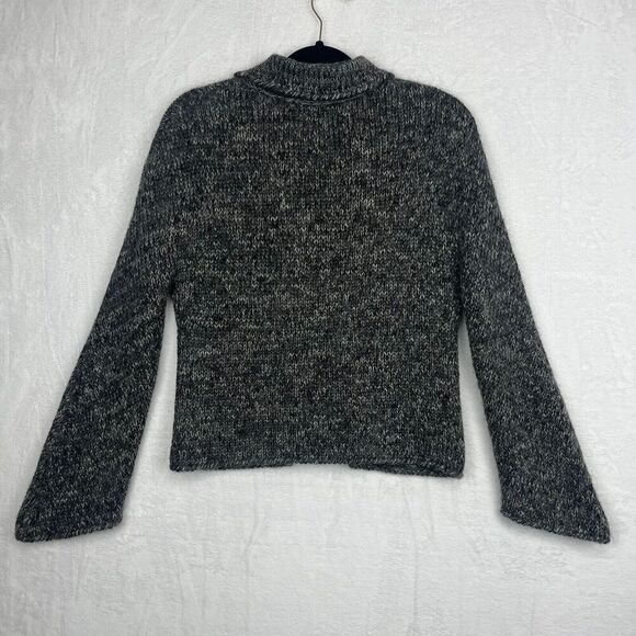 Mira Flores Y2K Cardigan Gray Size S One Button Long Sleeve Pure Alpaca Womens - Picture 2 of 12